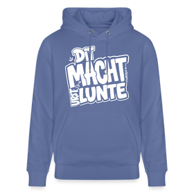 DIT MACHT URST LUNTE-Unisex Bio-Hoodie mit Berliner Dialekt - Blau