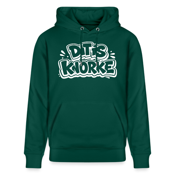 DIT IS KNORKE-Unisex Bio-Hoodie mit Berliner Spruch - Forest