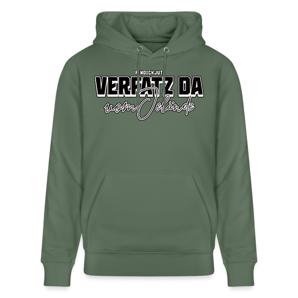 VERFATZ DA VOM JELÄNDE-Unisex Bio-Hoodie - Tanngrün