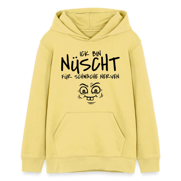 Hauptstadtjöre-NÜSCHT FÜR SCHWACHE NERVEN-Teenager Organic Hoodie - Gelb Viva 