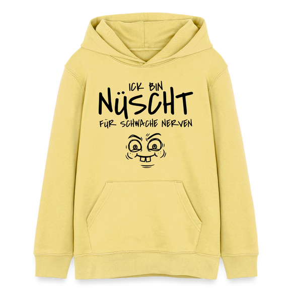 Hauptstadtjöre-NÜSCHT FÜR SCHWACHE NERVEN-Teenager Organic Hoodie - Gelb Viva 