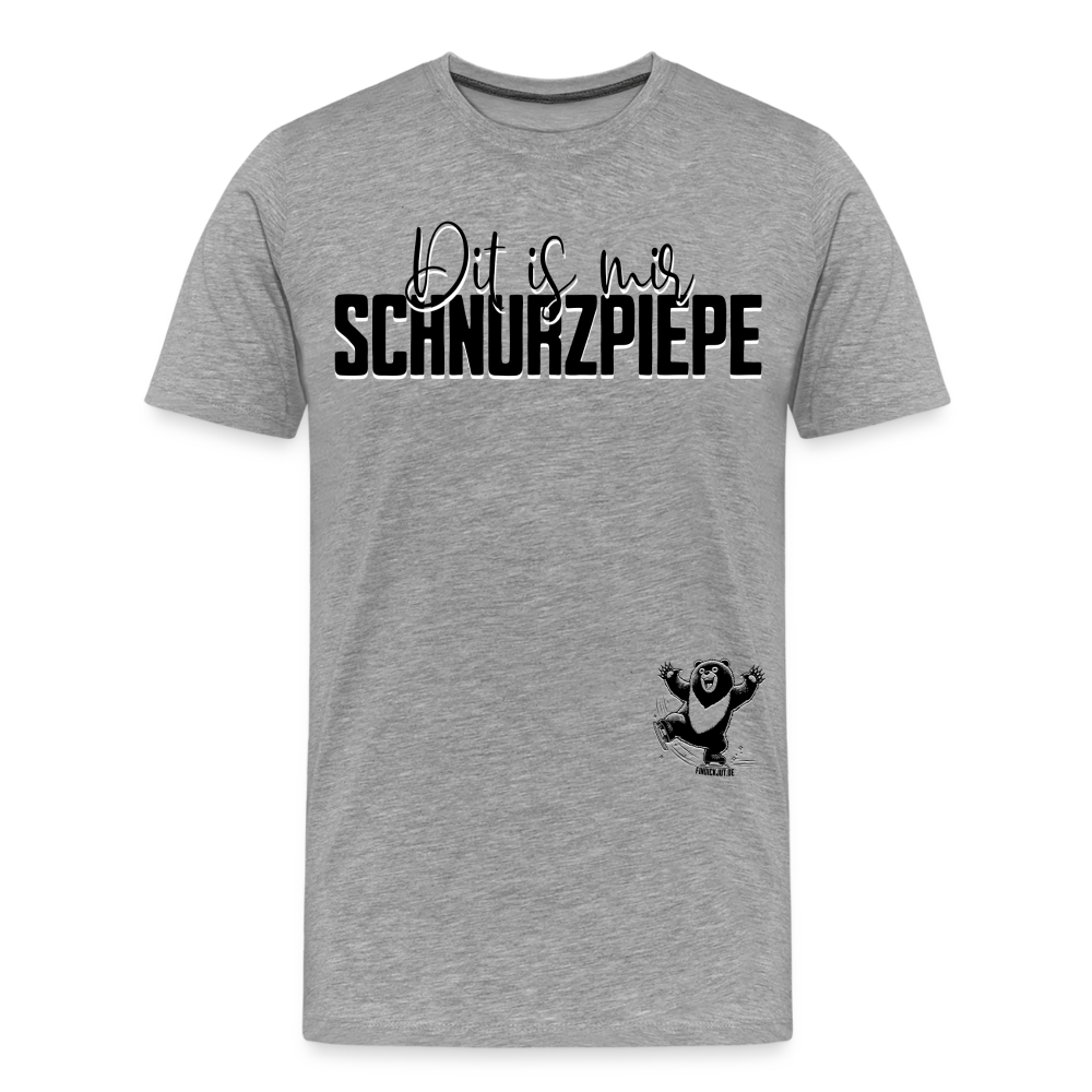 SCHNURZPIEPE - Männer Premium T-Shirt - Grau meliert