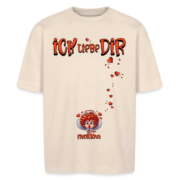 ICK LIEBE DIR-Unisex Oversize Bio-T-Shirt - Naturweiß