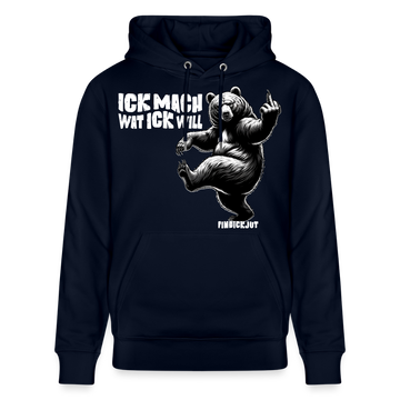 ICK MACH WAT ICK WILL-Unisex Bio-Hoodie III - Navy