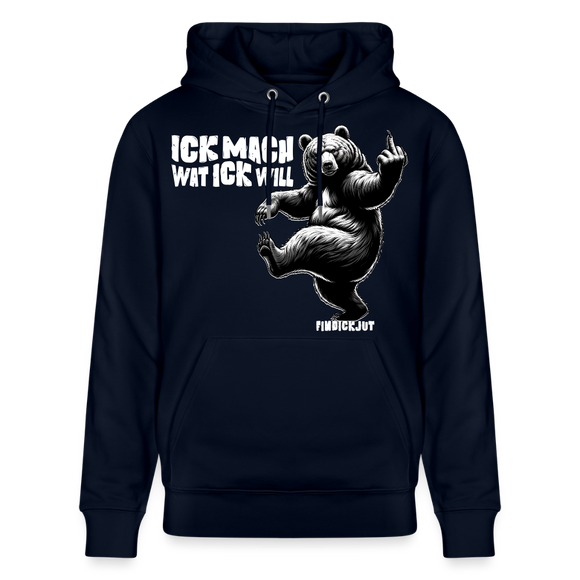 ICK MACH WAT ICK WILL-Unisex Bio-Hoodie III - Navy