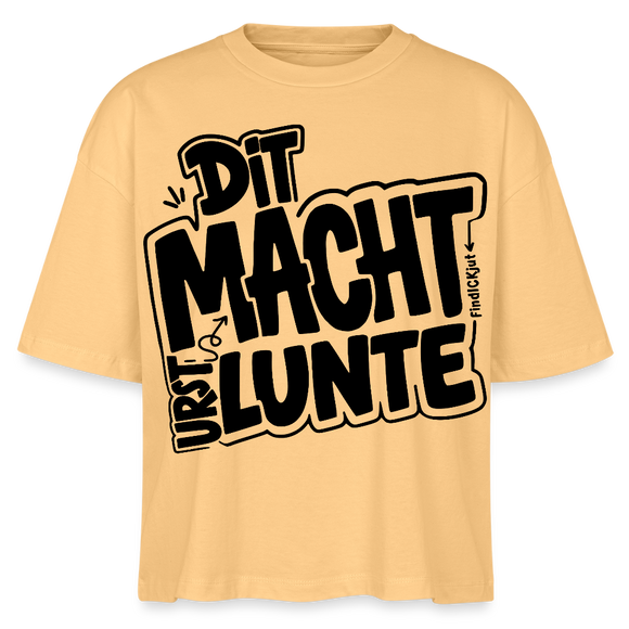 berlinerisch-DIT MACHT URST LUNTE-Frauen Boxy Bio-T-Shirt - Mispel