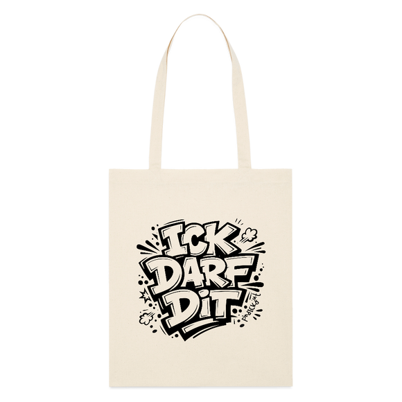 ICK DARF DIT-Bio-Stoffbeutel - Natur