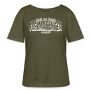 Berliner Spruch-FISIMATENTEN-Rundhals Frauen Bio-T-Shirt - Khaki