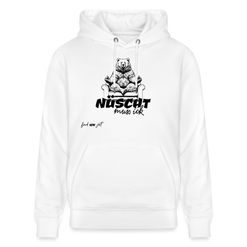 NÜSCHT MUSS ICK-Unisex Bio-Hoodie - Weiß