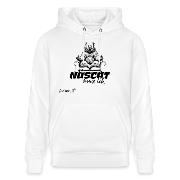 NÜSCHT MUSS ICK-Unisex Bio-Hoodie - Weiß