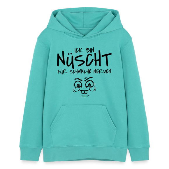 Hauptstadtjöre-NÜSCHT FÜR SCHWACHE NERVEN-Teenager Organic Hoodie - Poolblau