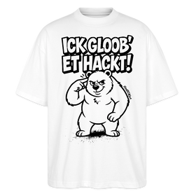 Berlin Shirt-ICK GLOOB ET HACKT-Oversized Unisex Bio T-Shirt - Weiß