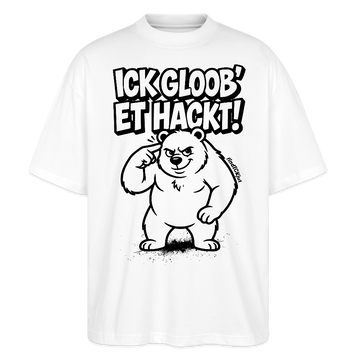Berlin Shirt-ICK GLOOB ET HACKT-Oversized Unisex Bio T-Shirt - Weiß