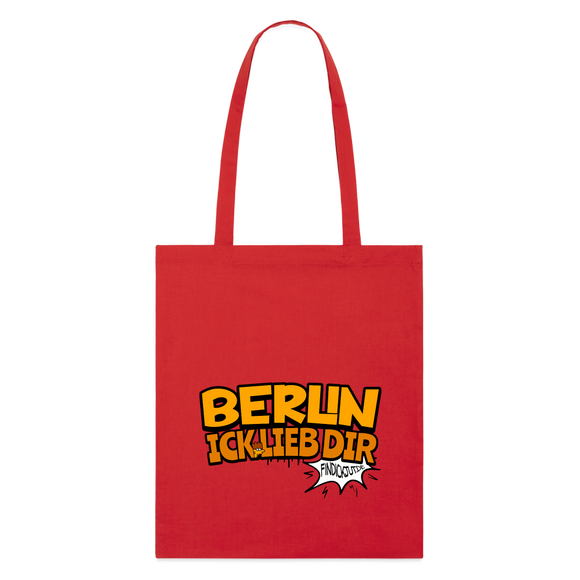 BERLIN ICK LIEB DIR - Bio-Stoffbeutel - Rot