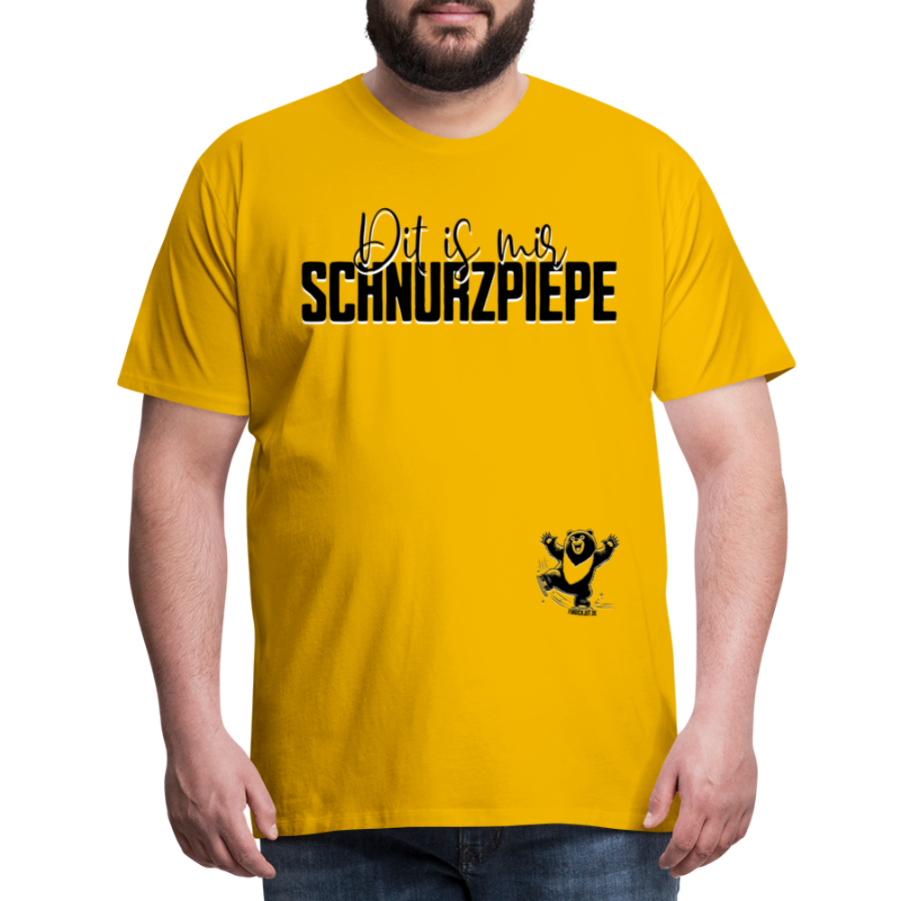 SCHNURZPIEPE - Männer Premium T-Shirt - Sonnengelb