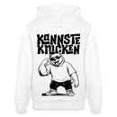 Berliner Spruch-KANNSTE KNICKEN-Unisex Bio-Hoodie mit Berliner Bär - Weiß