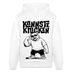 Berliner Spruch-KANNSTE KNICKEN-Unisex Bio-Hoodie mit Berliner Bär - Weiß