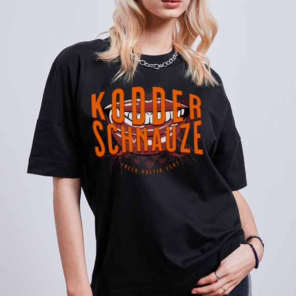 KODDERSCHNAUZE - Unisex Oversize Bio-T-Shirt - Schwarz