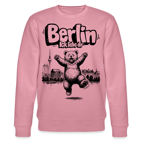 Berlin Souvenir-Unisex Bio-Sweatshirt-BERLIN ICK LIEBE DIR - Lila Traum