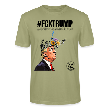 #FCKTRUMP-Unisex T-Shirt BIO - Nebelgrün