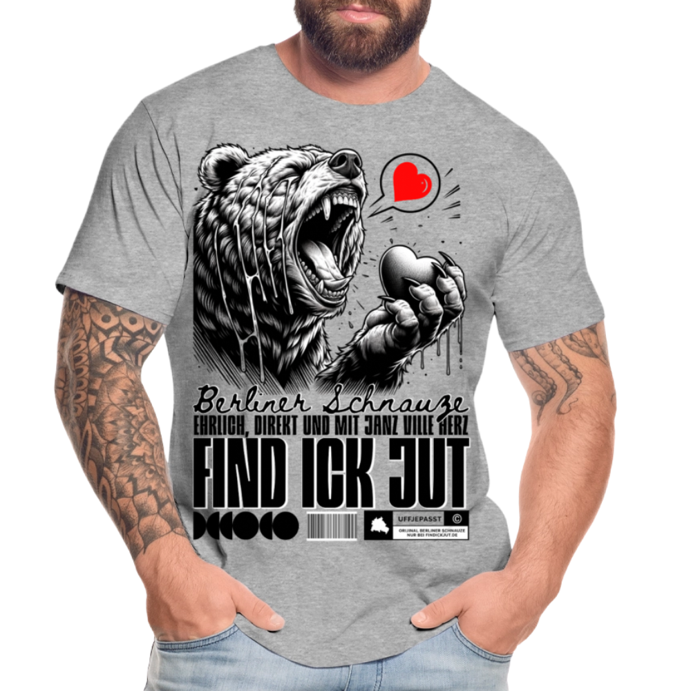 Berlin Souvenir-FIND ICK JUT-Männer Premium Bio T-Shirt - Grau meliert