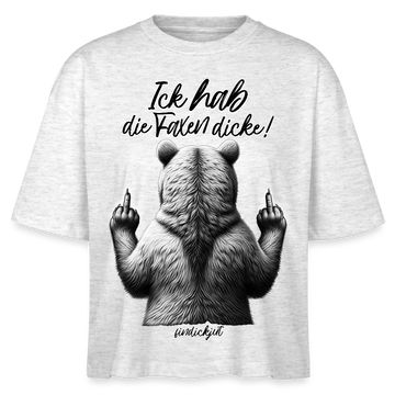 Ick hab die Faxen dicke!-Frauen Boxy Bio-T-Shirt - Weiß meliert