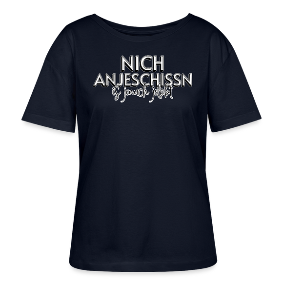 Berliner Effizienz-DIT LOB-Rundhals Frauen Bio-T-Shirt - Navy