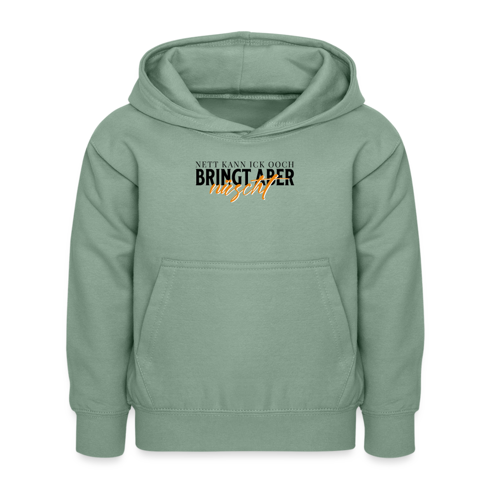 NETT KANN ICK OOCH - Kinder Hoodie - Graugrün