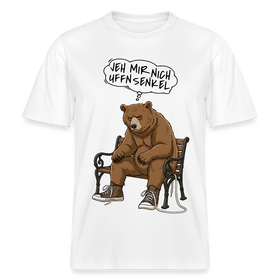 Berliner Bär mit Spruch-JEH MIR NICH UFFN SENKEL- RELAXED FIT Unisex Organic T-Shirt - Weiß