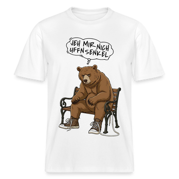Berliner Bär mit Spruch-JEH MIR NICH UFFN SENKEL- RELAXED FIT Unisex Organic T-Shirt - Weiß