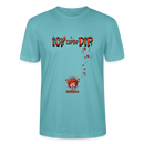 ICK LIEBE DIR-Unisex T-Shirt BIO - Pastelltürkis