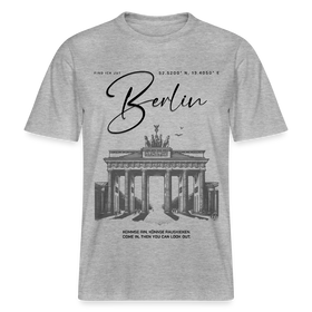 BERLIN Souvenir-Relaxed Fit Unisex Bio-T-Shirt - Grau meliert