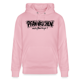 Berliner Spruch-PFANNKUCHEN, nich Berliner!-Unisex Bio-Hoodie - Hellrosa