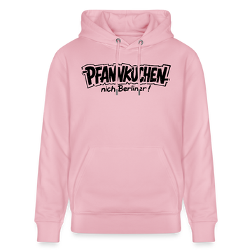 Berliner Spruch-PFANNKUCHEN, nich Berliner!-Unisex Bio-Hoodie - Hellrosa