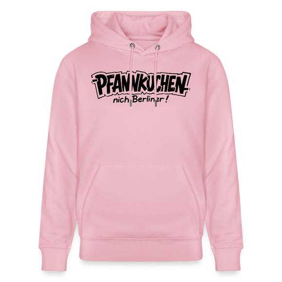 Berliner Spruch-PFANNKUCHEN, nich Berliner!-Unisex Bio-Hoodie - Hellrosa