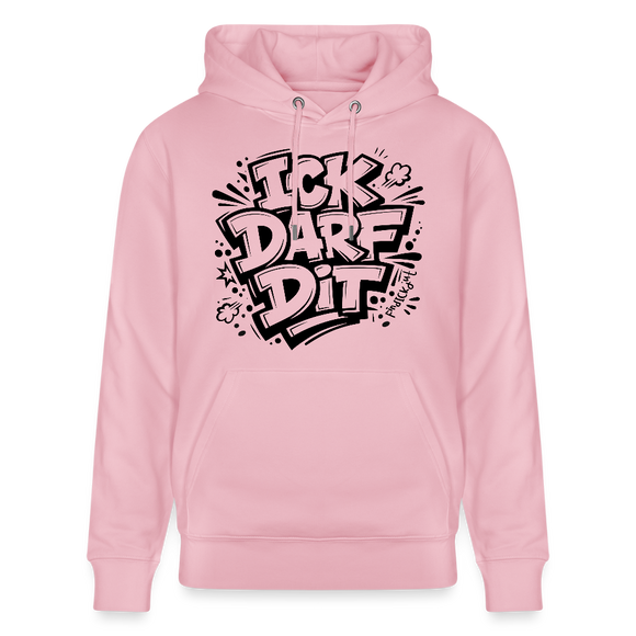 Berliner Spruch-ICK DARF DIT-Unisex Bio-Hoodie - Hellrosa