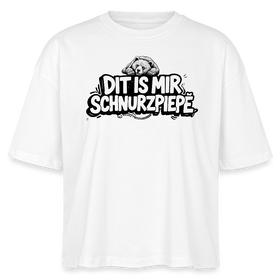 Berliner Bär-DIT IS MIR SCHNURZPIEPE-Frauen Boxy Bio-T-Shirt - Weiß