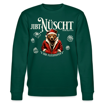 JIBT NÜSCHT-Unisex Bio-Sweatshirt-Berliner Bär Weihnachten - Forest
