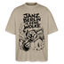 JANZ BERLIN IS EENE WOLKE-Der kiffende Berlin Bär-Oversized Unisex Bio T-Shirt - Steingrau