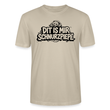Berliner Bär-DIT IS MIR SCHNURZPIEPE-Unisex T-Shirt BIO - Beige