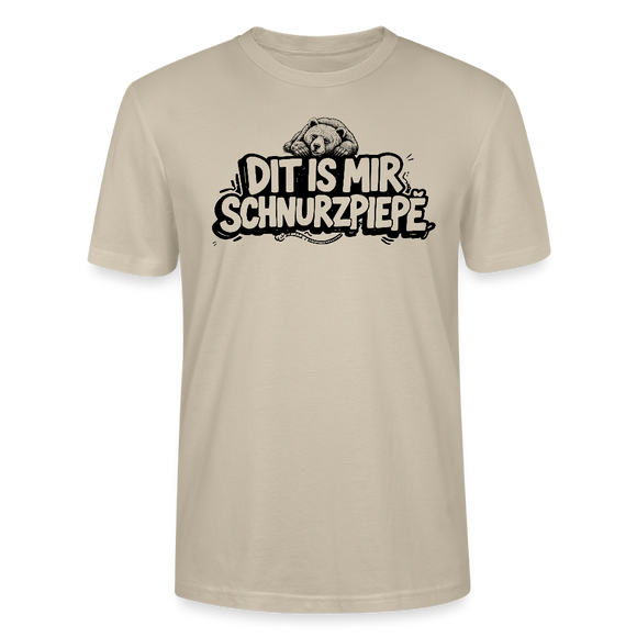 Berliner Bär-DIT IS MIR SCHNURZPIEPE-Unisex T-Shirt BIO - Beige