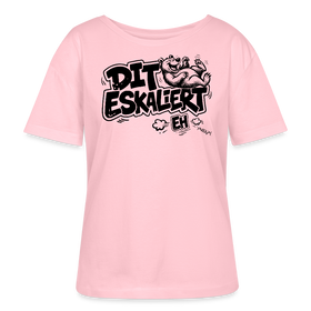 DIT ESKALIERT EH-Rundhals Frauen Bio-T-Shirt mit Berliner Schnauze - Hellrosa