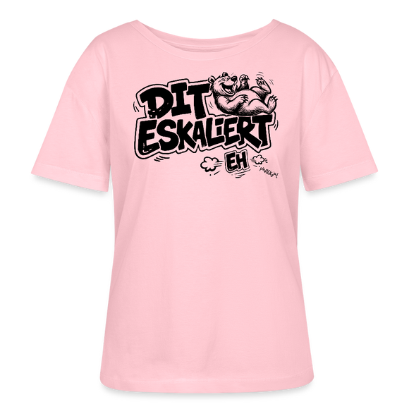 DIT ESKALIERT EH-Rundhals Frauen Bio-T-Shirt mit Berliner Schnauze - Hellrosa