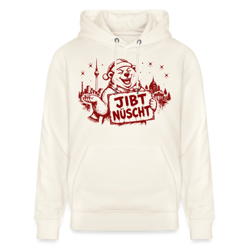 Berlin Weihnachts-Souvenir 2026- JIBT NÜSCHT-Unisex Bio-Hoodie - Naturweiß 