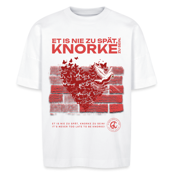 SEI KNORKE - Frontprint - Unisex Oversize Bio-T-Shirt - Weiß