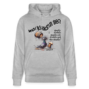 WAT KIEKSTN SO - Unisex Bio-Hoodie - Grau meliert