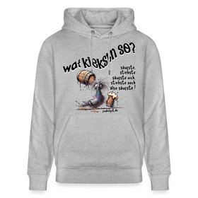 WAT KIEKSTN SO - Unisex Bio-Hoodie - Grau meliert