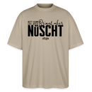 Berliner Spruch-NETT KANN ICK OOCH-Oversized Unisex Bio T-Shirt - Steingrau