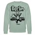 Berlin Souvenir-Unisex Bio-Sweatshirt-BERLIN ICK LIEBE DIR - Helles Graugrün