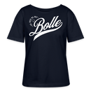 ICK FREU MA WIE BOLLE-Rundhals Frauen Bio-T-Shirt - Navy